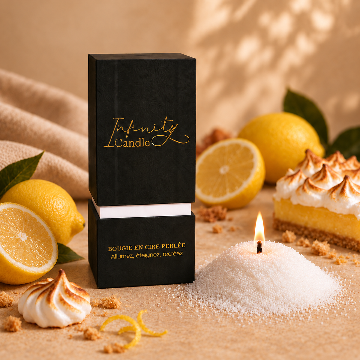 Bougie Parfumée - Tarte citron meringué - Infinity Candle
