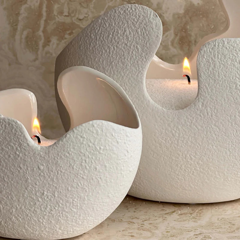 Vase en céramique beige