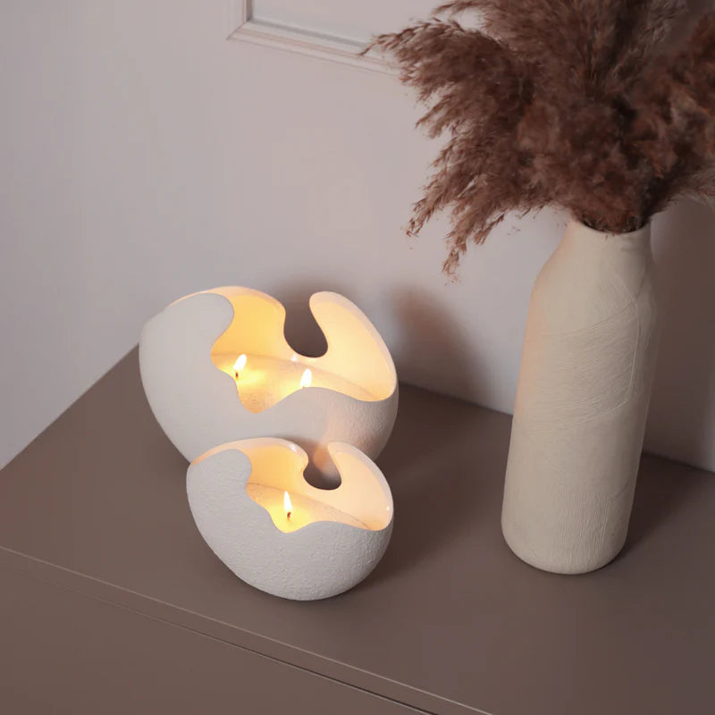 Vase en céramique beige