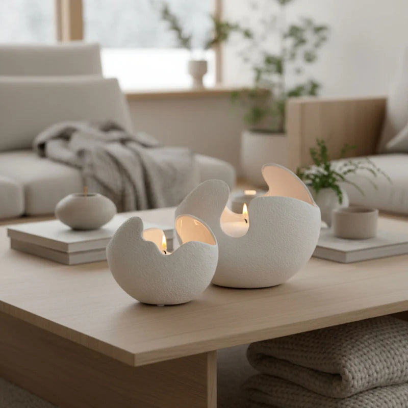 Vase en céramique beige